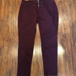 Burgundy Skinny Pants from Vanity -NWOT
